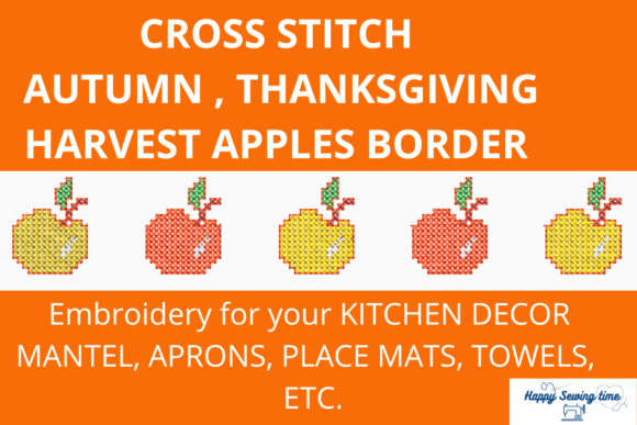 Apples Cross Stitch Small Border Review