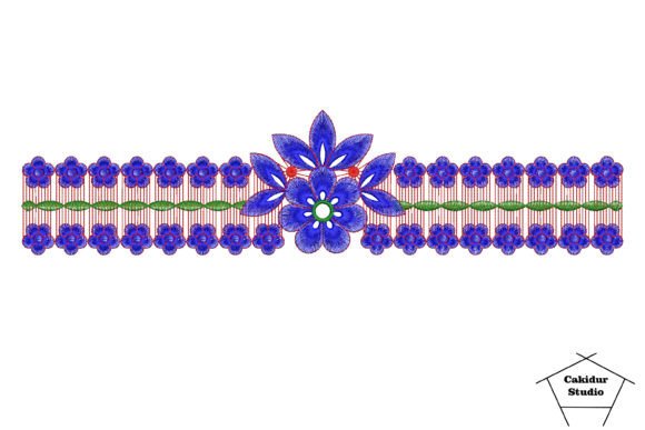 Reviewing Floral Belt Border for Holiday Embroidery