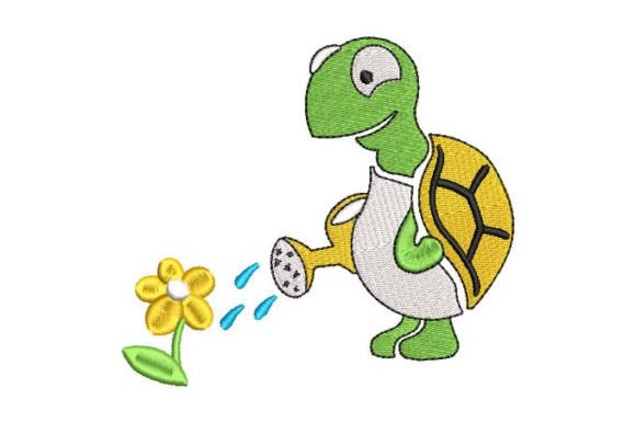 Turtle Watering Plant: A Sweet Embroidery Review
